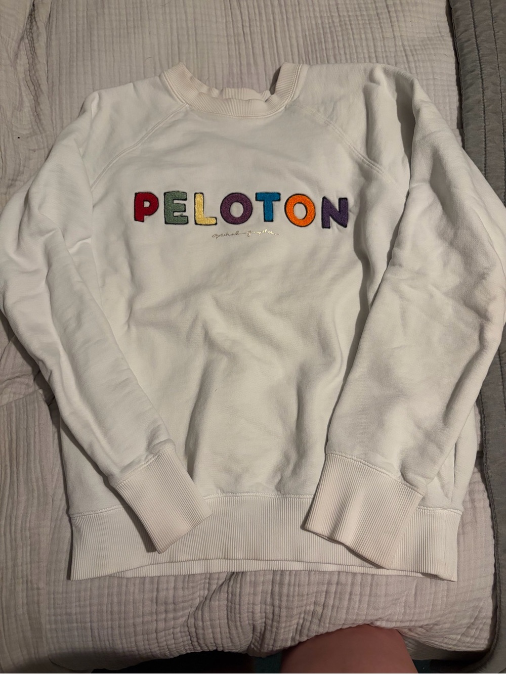 Spiritual Gangster Cream Crewneck Sweatshirt with Gold Script Label
